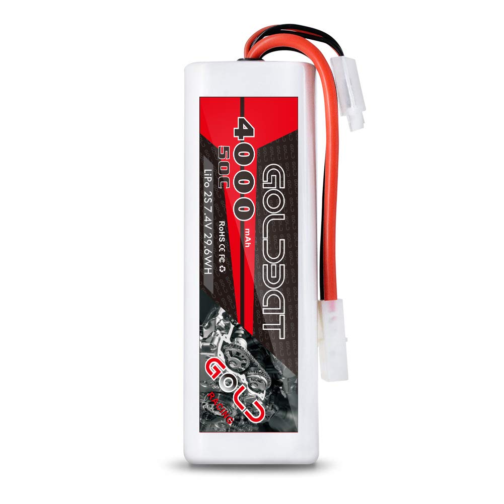 YOKOMO GOLDBAT リポバッテリー 4000mAh 6本セット Amazon.co.jp: GOLDBAT 4000mAh 50C 2S 7.4V リポバッテリー TAMI YA